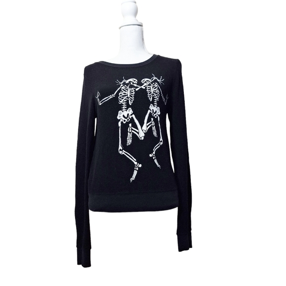 RARE! Wildfox Dancing Skeletons 💀 Baggy Beach Jumper - Picture 6 of 16